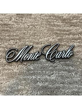 Monte Carlo Front Fender Emblem Steel OEM GM #14016998 Gbody